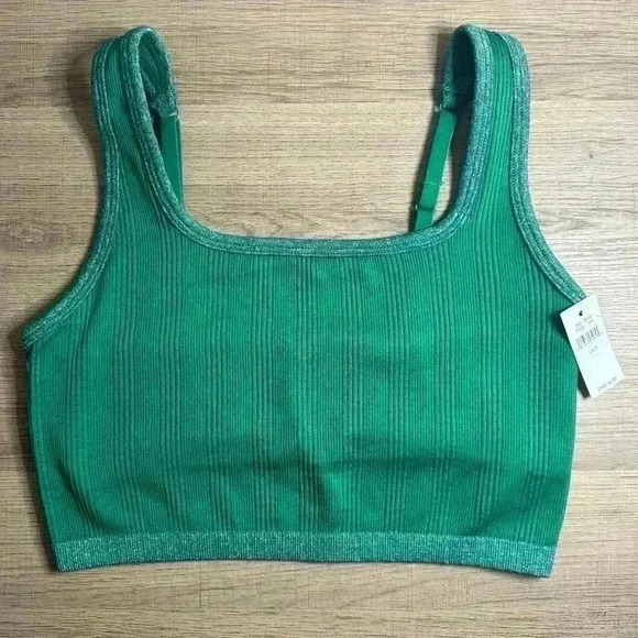 Aerie Seamless Heather Square Neck Longline Bralette size small NWT - Picture 1 of 4